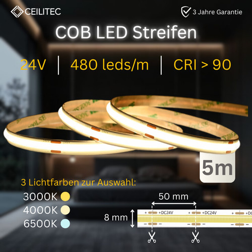 Cob led streifen - led, 24v