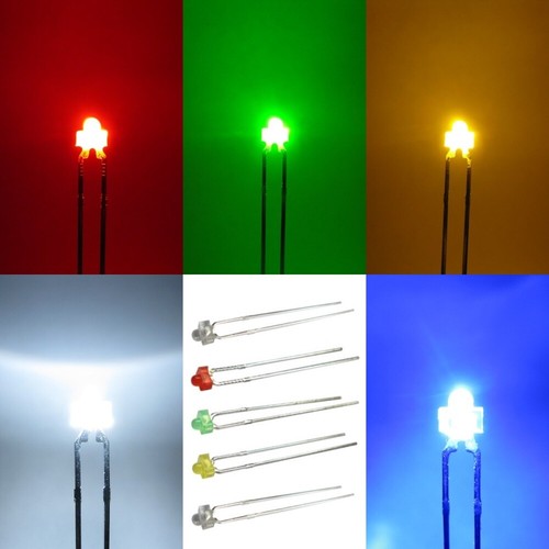 Set led 8mm weiß blau - led,