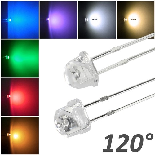 Leds 8mm 120 leuchtdioden - leds, 120°